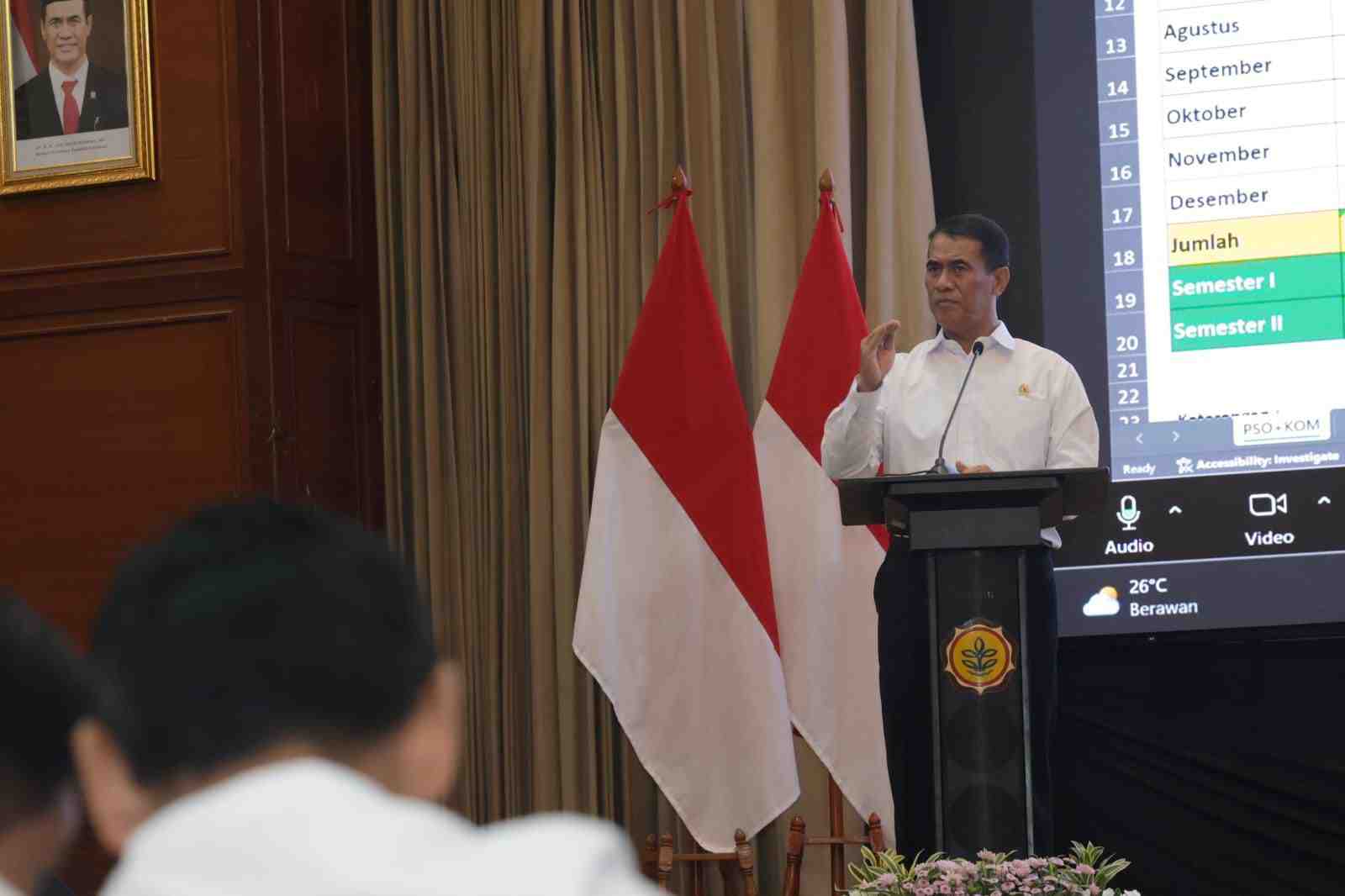 Mentan Instruksikan Kepala Dinas Pertanian Pacu Percepatan Cetak Sawah