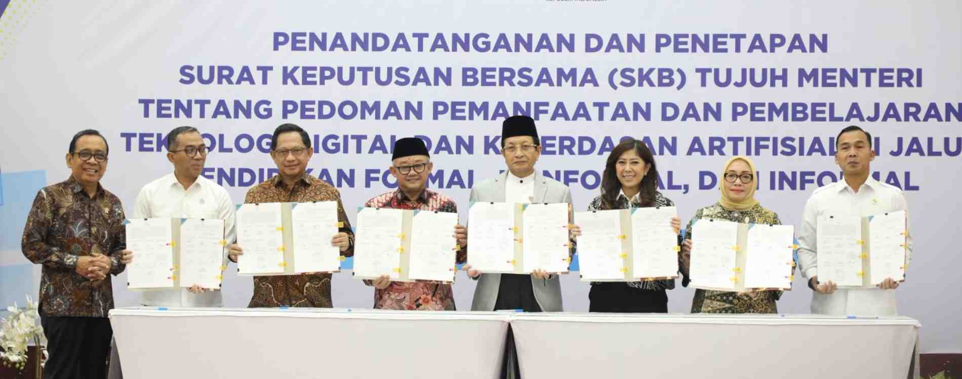 SKB Tujuh Menteri Dorong Pemanfaatan AI yang Aman bagi Anak di Dunia Pendidikan