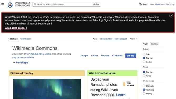 Kemkomdigi Pastikan Akses Wikimedia Kembali Normal