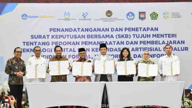 [Siaran Pers] Tujuh Kementerian Sepakati Pedoman Penggunaan AI di Pendidikan