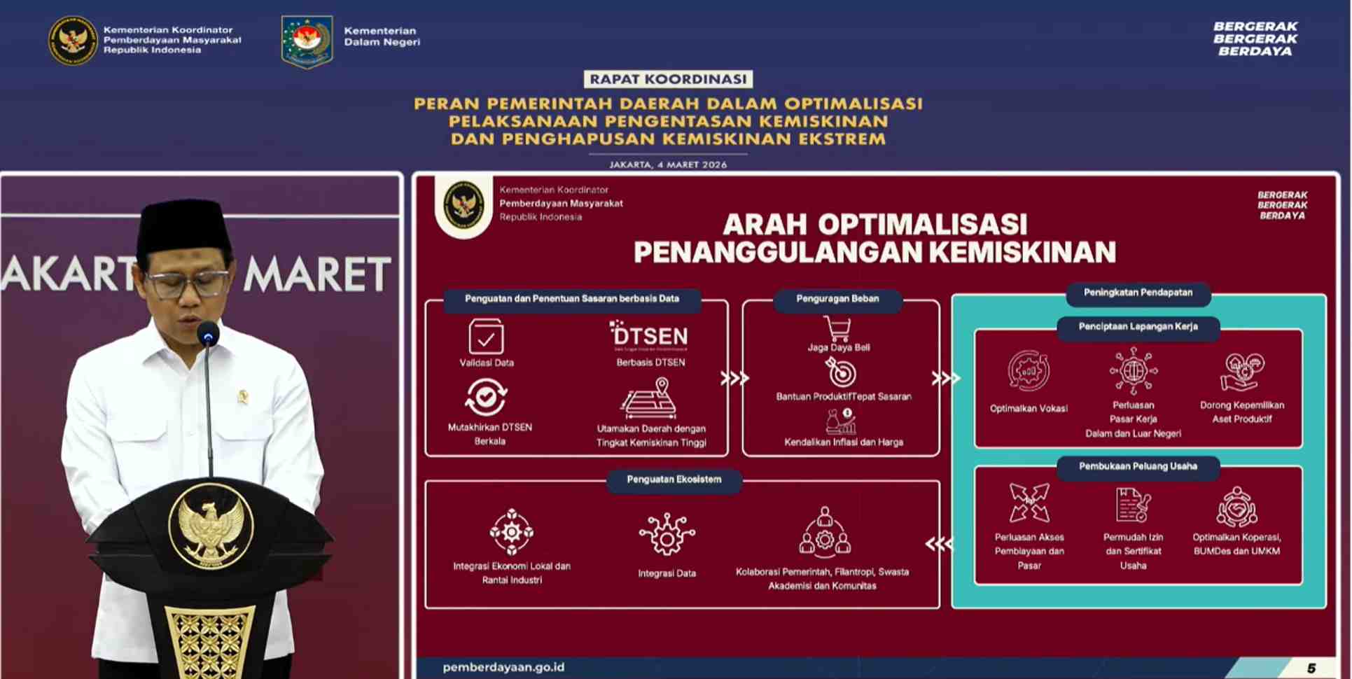 Muhaimin Iskandar Minta Kepala Daerah Perkuat Komitmen Pengentasan Kemiskinan
