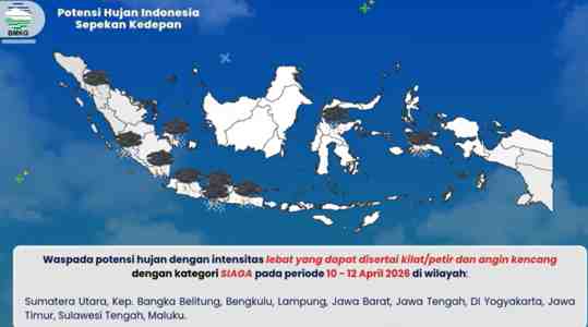 Waspada Hujan Lebat di Tengah Masa Peralihan Musim Sepekan ke Depan 