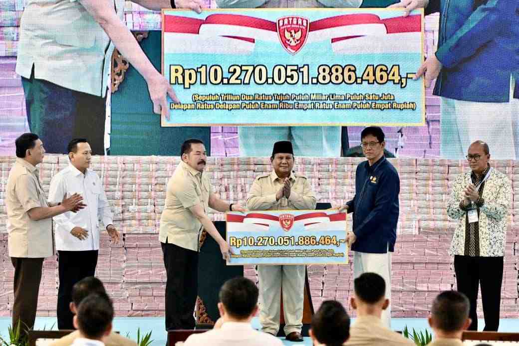 Satgas PKH Serahkan Rp10 Triliun dan Jutaan Hektare Lahan ke Negara