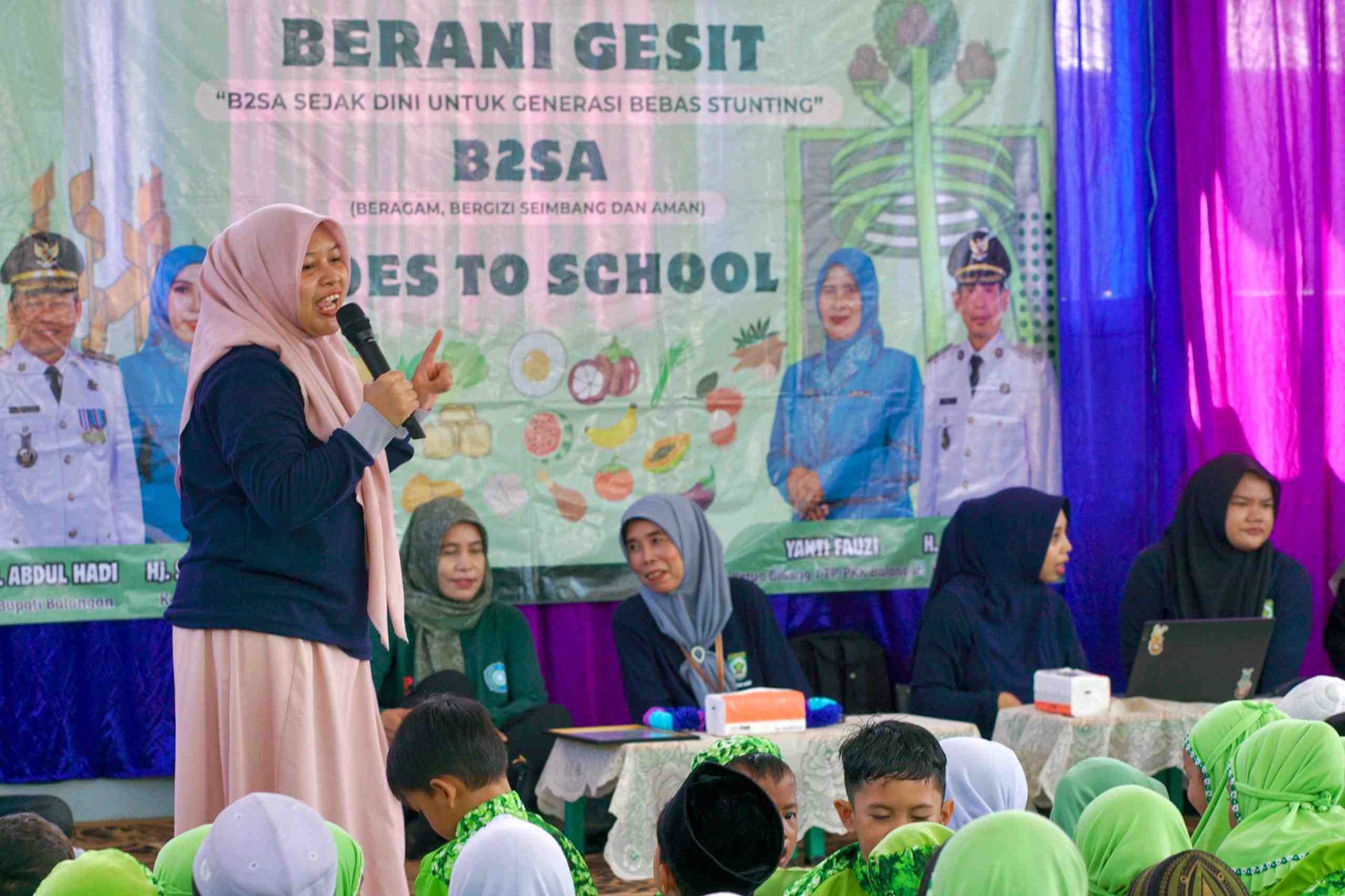 B2SA Goes to School, DKP3 Balangan Kenalkan Pola Makan Sehat di TK Negeri Pembina Paringin