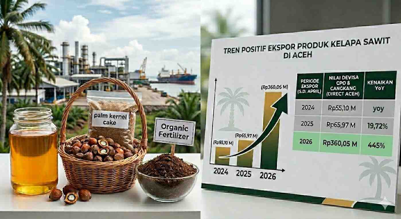 DJBC Aceh Catat Kenaikan Tajam Devisa Ekspor Kelapa Sawit pada Awal 2026