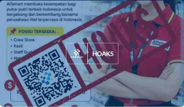 [HOAKS] Tautan Pendaftaran Lowongan Kerja Alfamart Tahun 2026