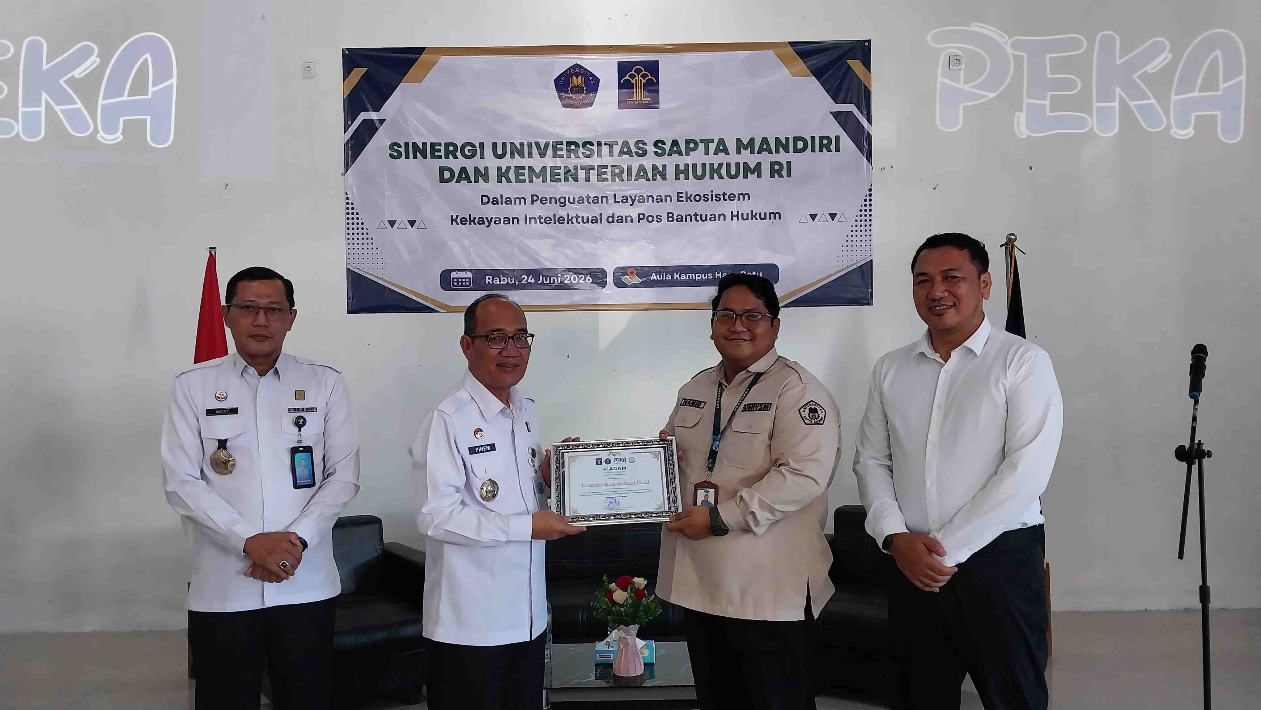 Univsm dan Kementerian Hukum Perkuat Ekosistem Kekayaan Intelektual dan Pos Bantuan Hukum