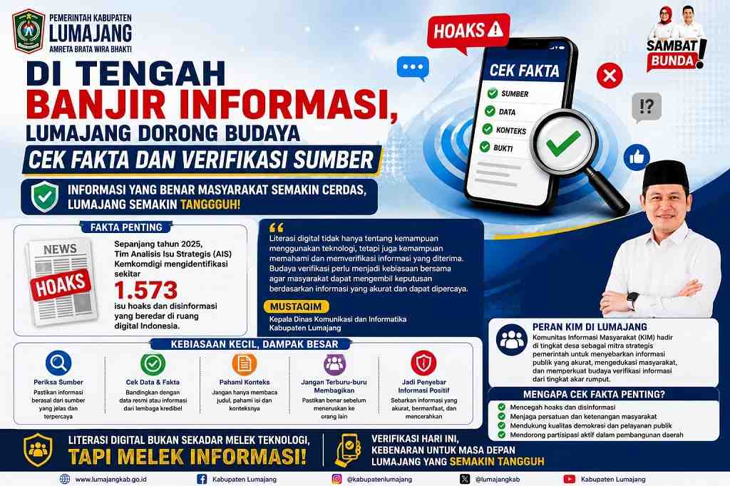 Maraknya Hoaks Jadi Alarm, Diskominfo Lumajang Gencarkan Budaya Verifikasi