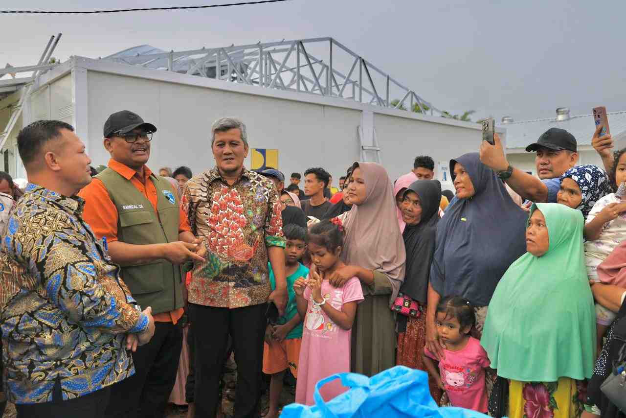 [Siaran Pers] Huntara di Aceh Utara Diterjang Anging Kencang, Kaposko Safrizal ZA Turun Langsung Ke Lokasi