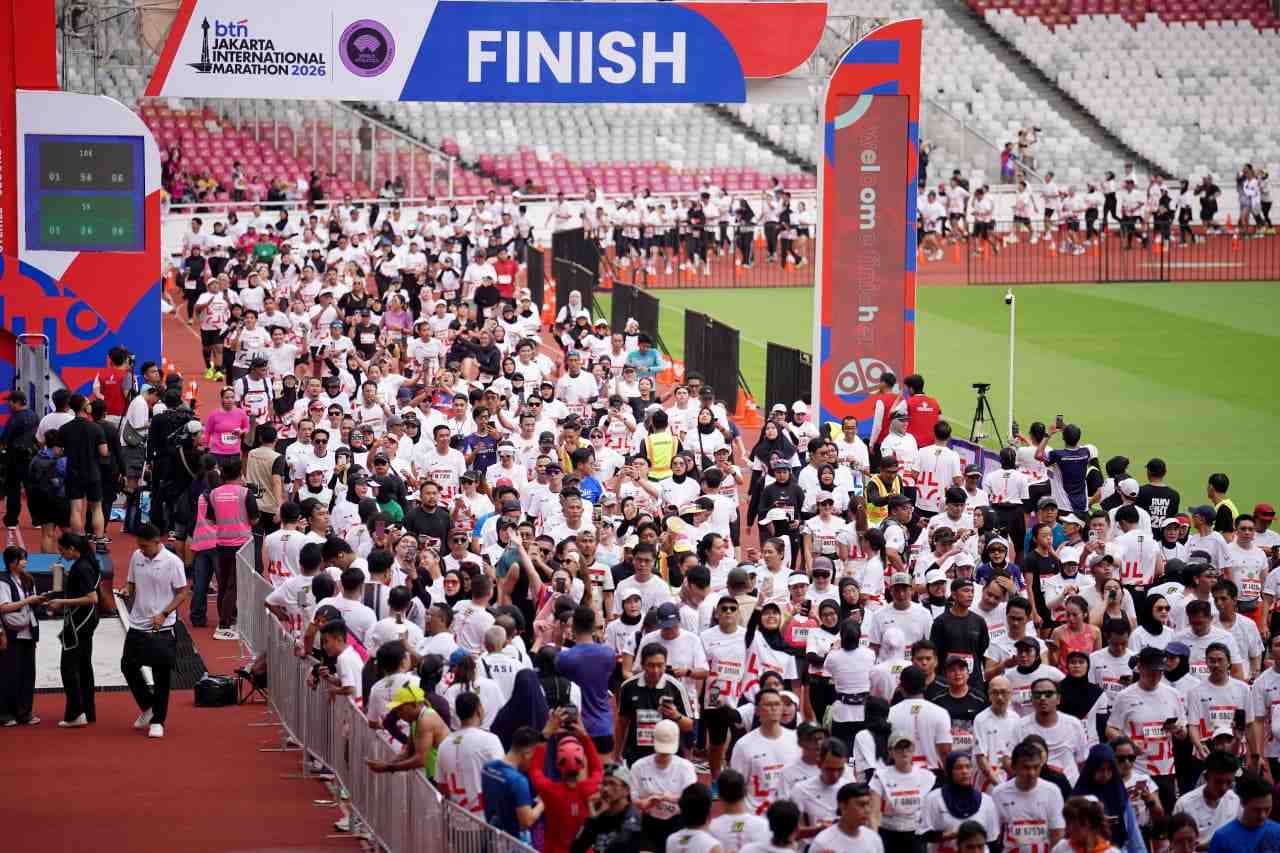 Guncang Jakarta, Puluhan Ribu Pelari Sukseskan BTN Jakarta International Marathon 2026