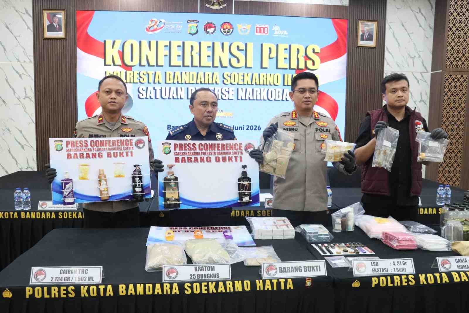Polresta Bandara Soetta Gerebek Pabrik Narkoba Internasional Beromzet Rp360 Miliar