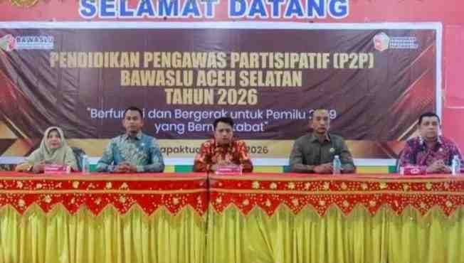 Bawaslu Aceh Selatan Siapkan Kader Pengawal Pemilu Berintegritas