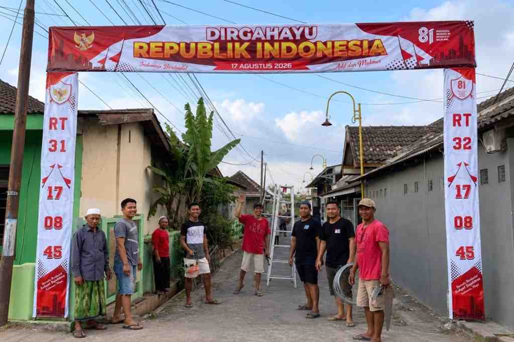 Semangat Kemerdekaan Mulai Terasa! Warga Tempeh Tengah Gotong Royong Percantik Kampung