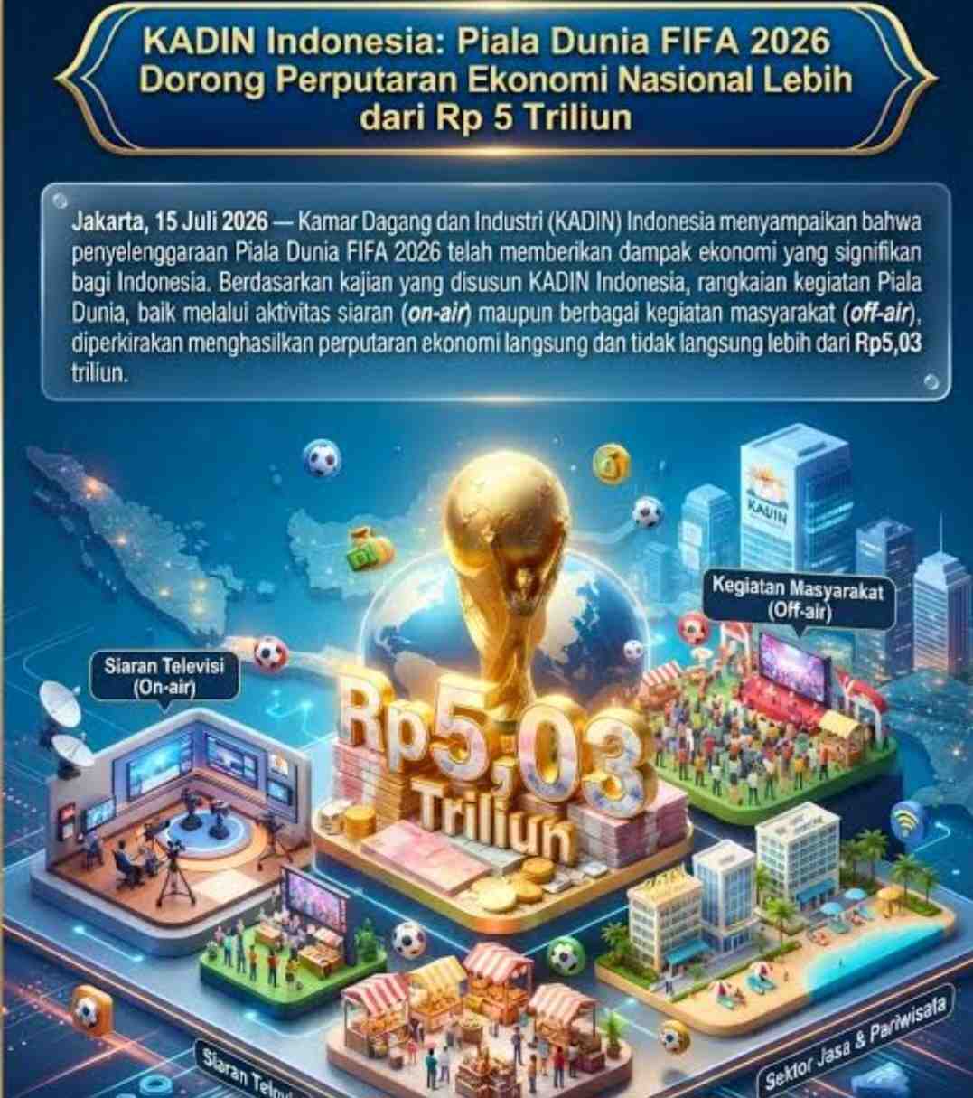 Siaran Piala Dunia 2026 di TVRI Putar Ekonomi Nasional Rp5,03 Triliun