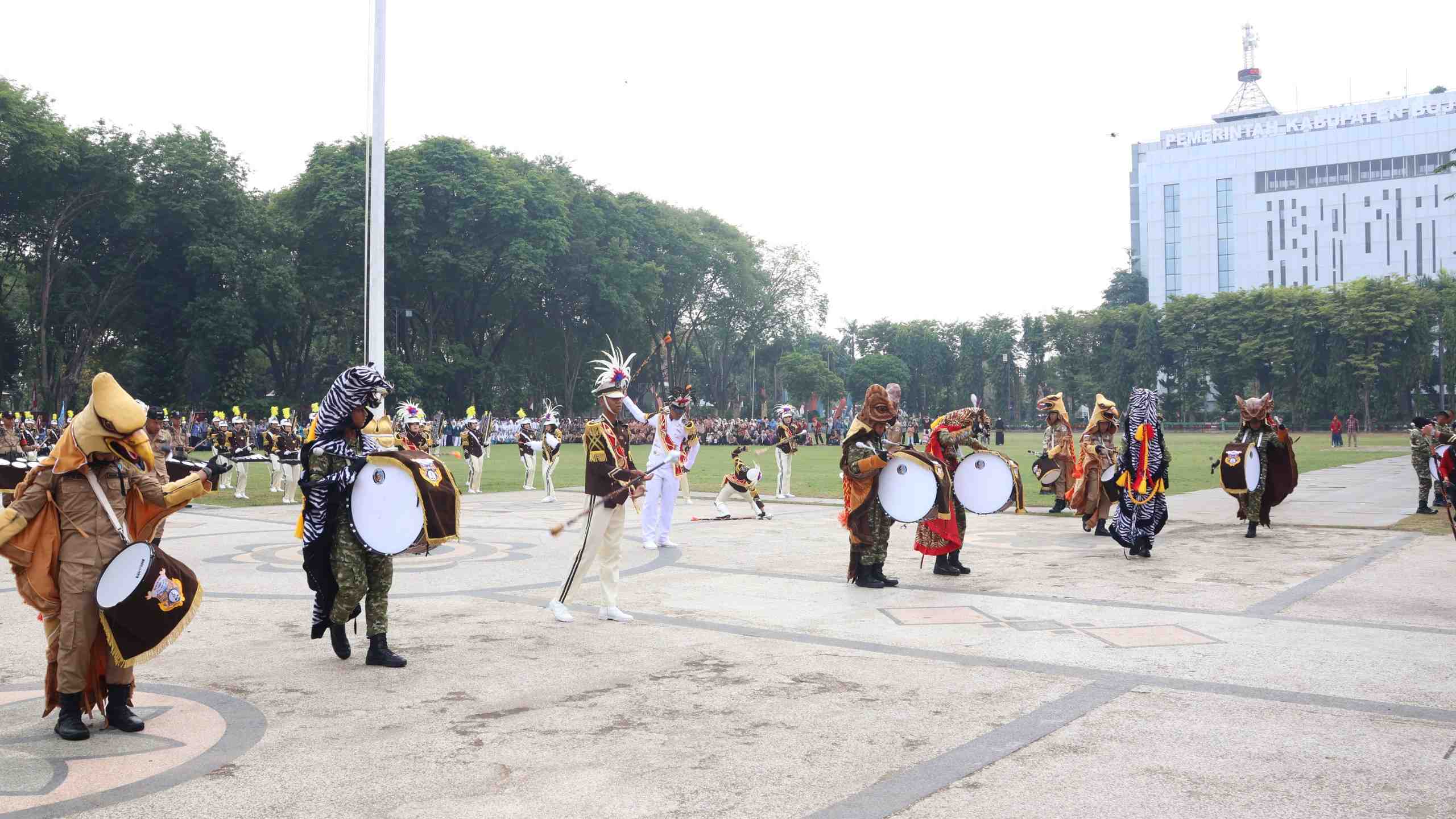 Paskibraka Bentuk Angka 81, Upacara Kemerdekaan di Bojonegoro Berlangsung Semarak