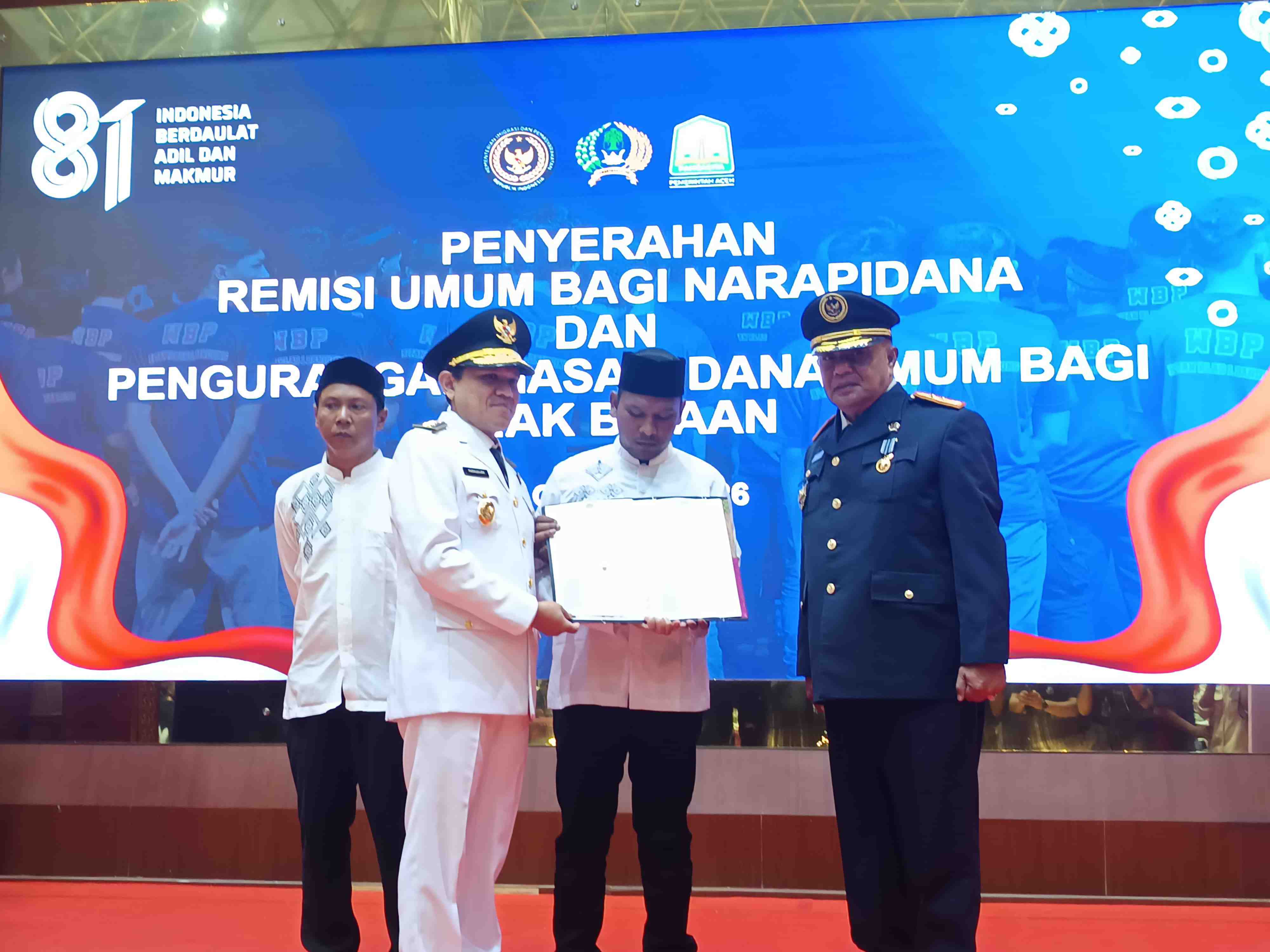 HUT ke-81 RI, 4.833 Narapidana di Aceh Terima Remisi