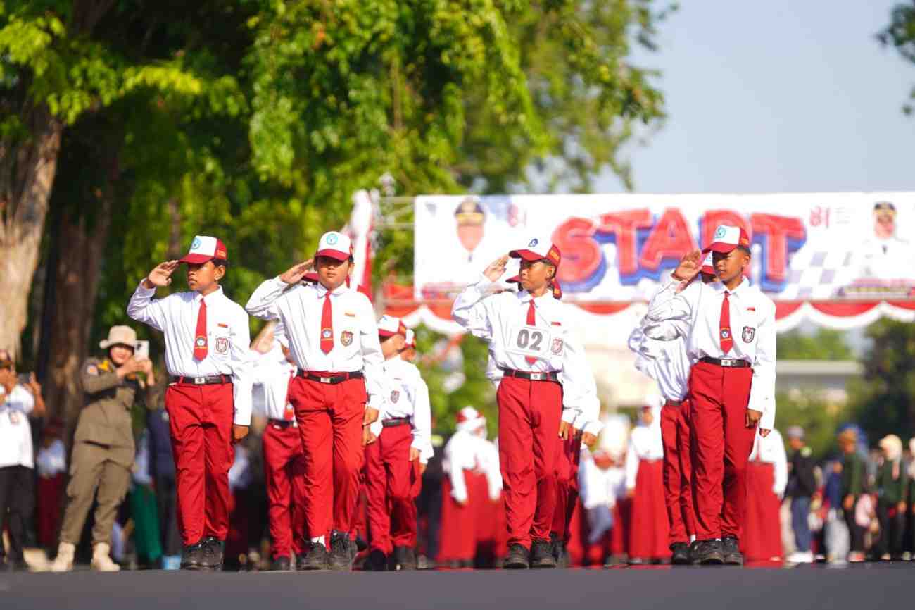 Semarak Kemerdekaan, 280 Regu Pelajar Probolinggo Ikuti Lomba Gerak Jalan