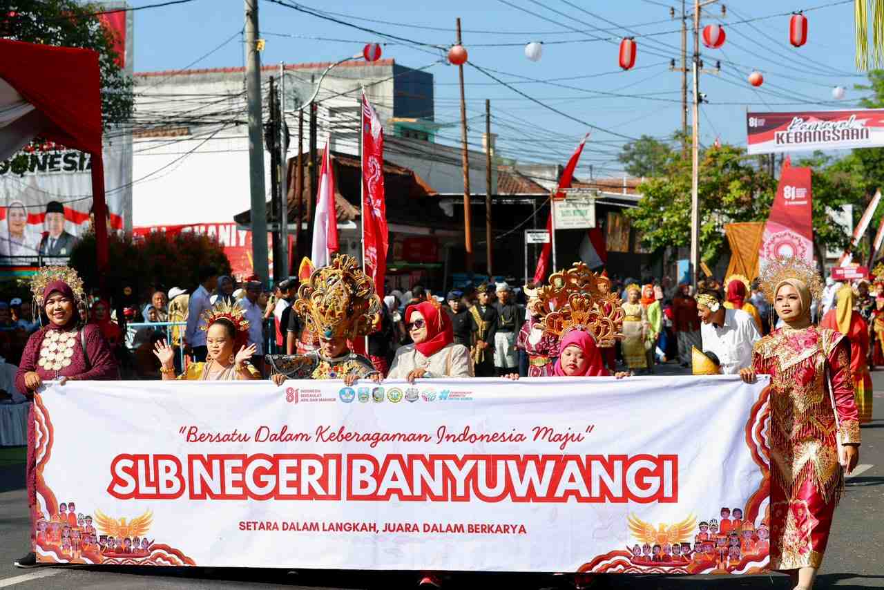 Meriahkan HUT ke-81 RI, Lebih dari 1.000 Pelajar Banyuwangi Tampilkan Budaya Nusantara