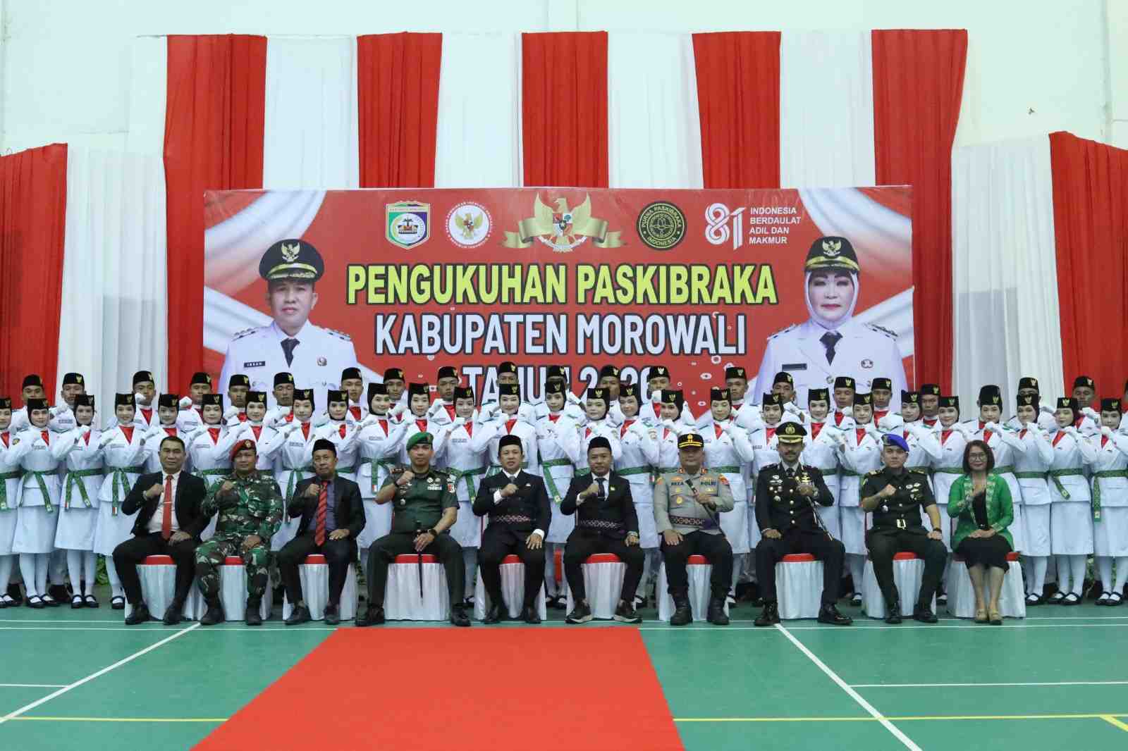 Paskibraka Morowali Dikukuhkan, Siap Jalankan Tugas pada HUT ke-81 RI