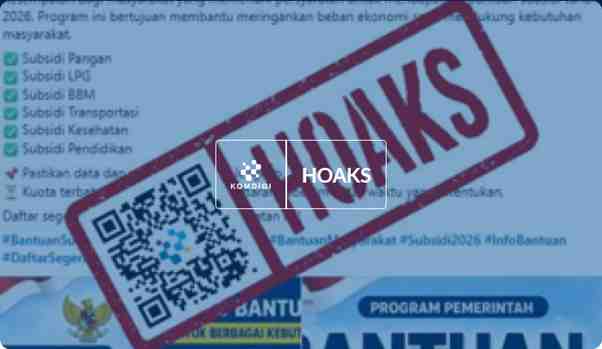 [HOAKS] Tautan untuk Klaim Bantuan Subsidi Pemerintah 2026