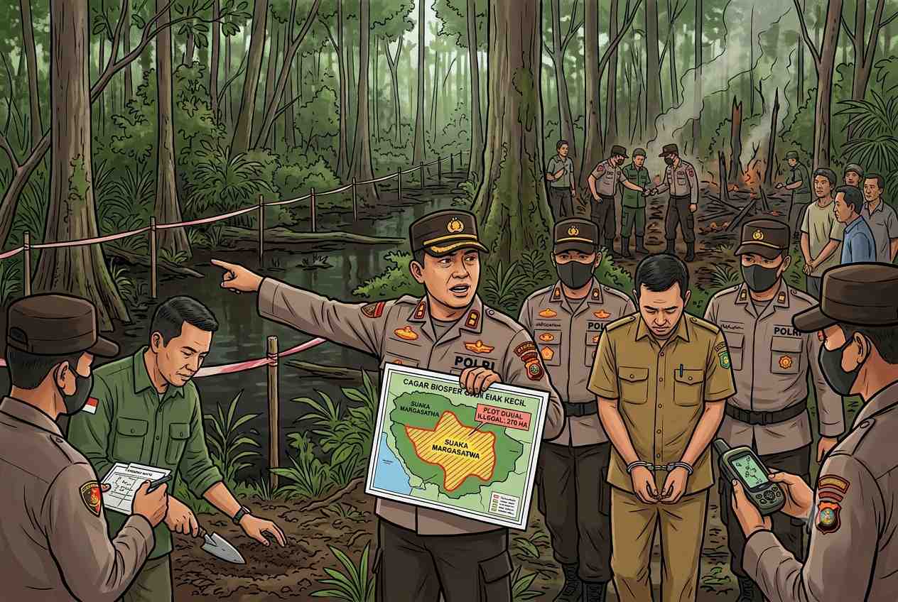Polisi Bongkar Dugaan Jual Beli 284 Hektare Kawasan Konservasi, Pejabat Desa Jadi Tersangka