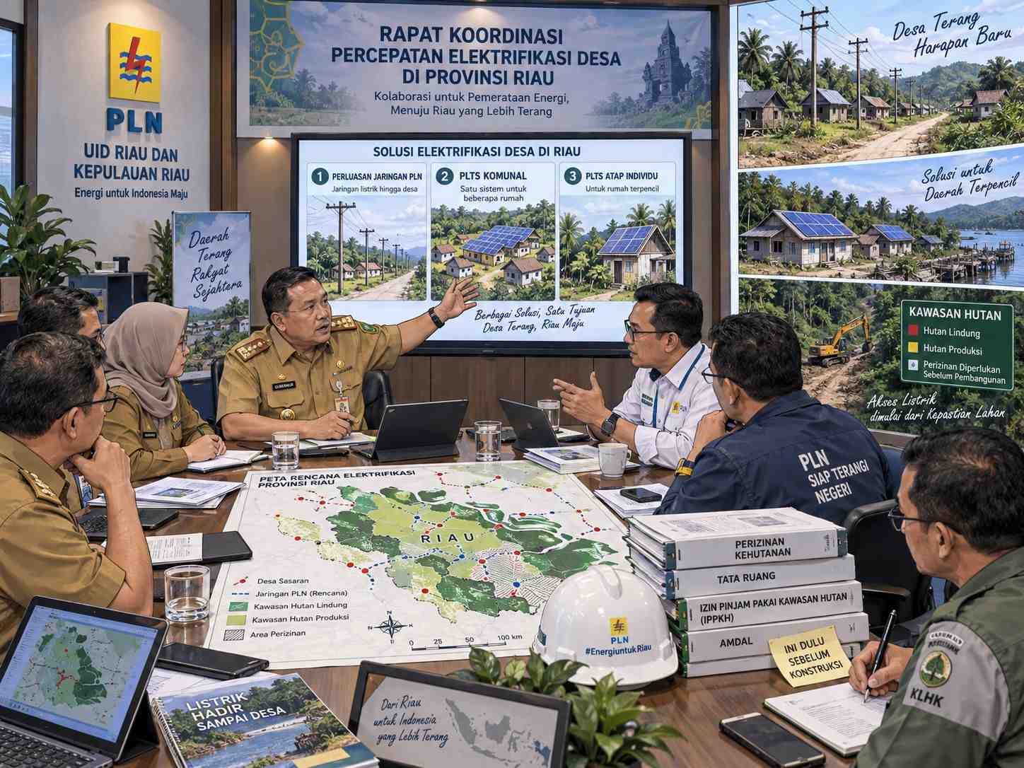 Listrik Perdesaan Riau Dikebut, Masalah Lahan dan Izin Jadi Tantangan