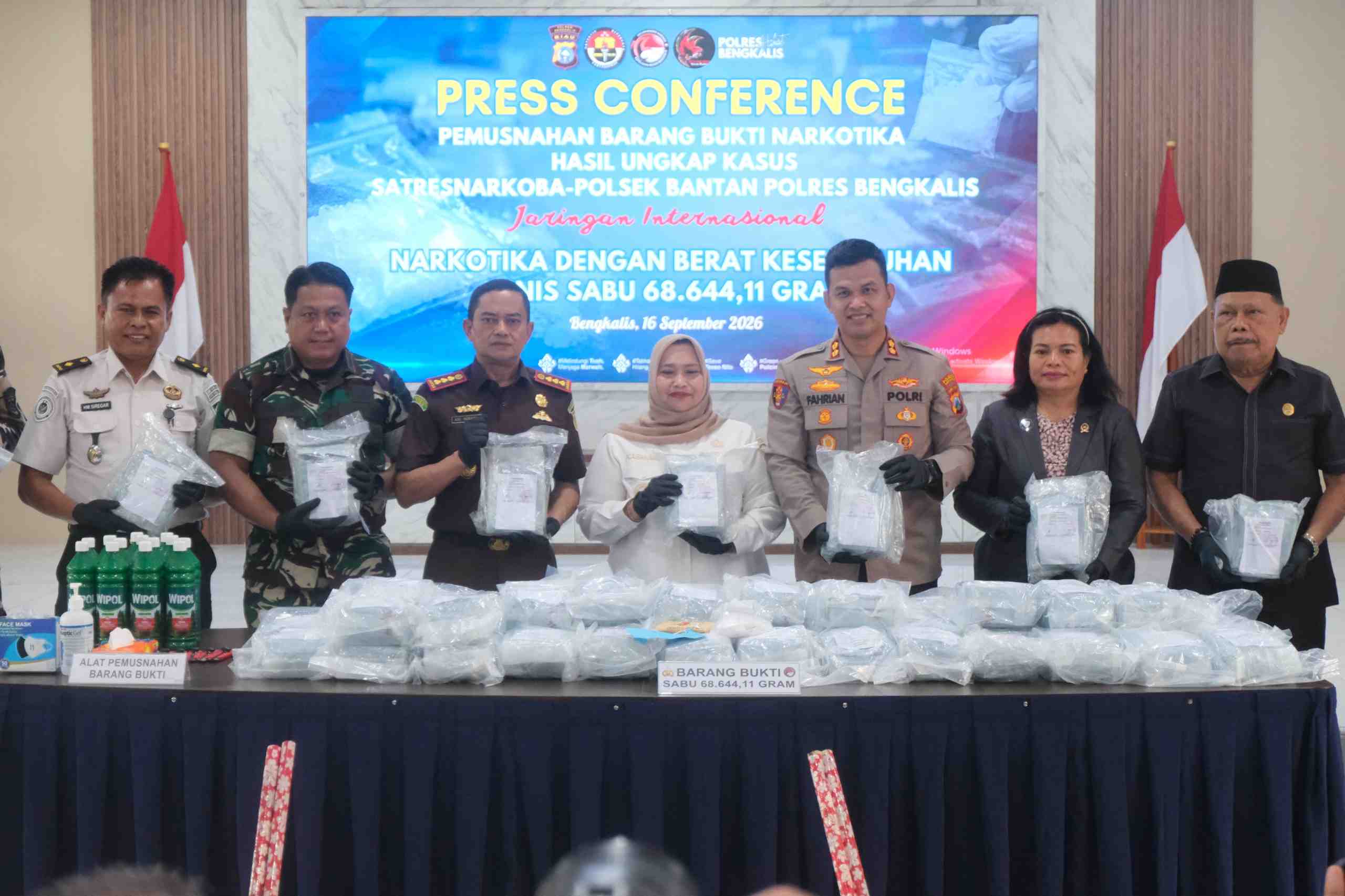 Sabu Senilai Rp68 Miliar Disita di Bengkalis, Polisi Terus Telusuri Jaringannya