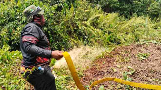Satgas Karhutla Kobar Padamkan Titik Api di Kawasan Hutan Pangkalan Bun-Kotawaringin Lama