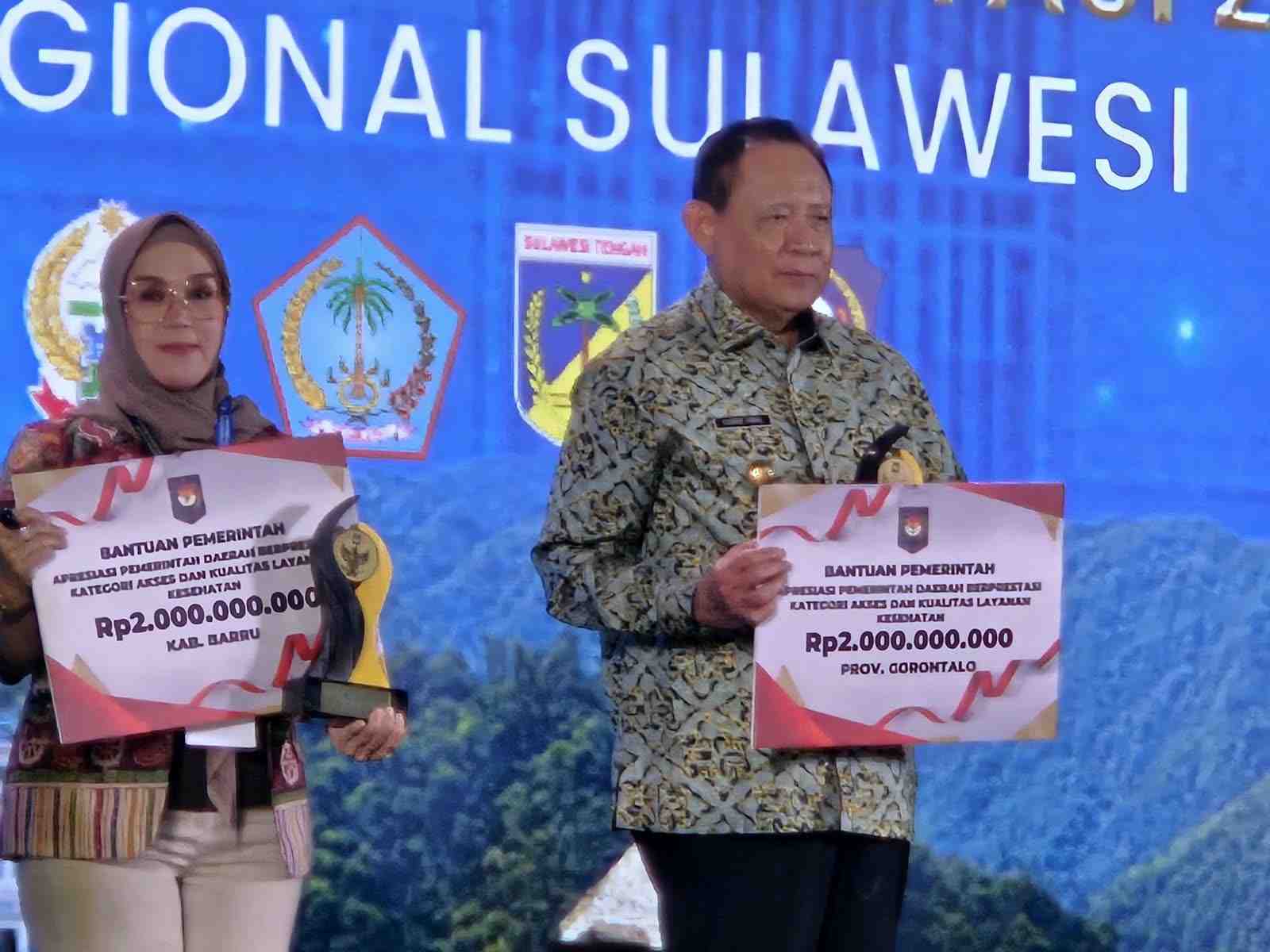 Gorontalo Raih Terbaik I Akses dan Kualitas Layanan Kesehatan Regional Sulawesi