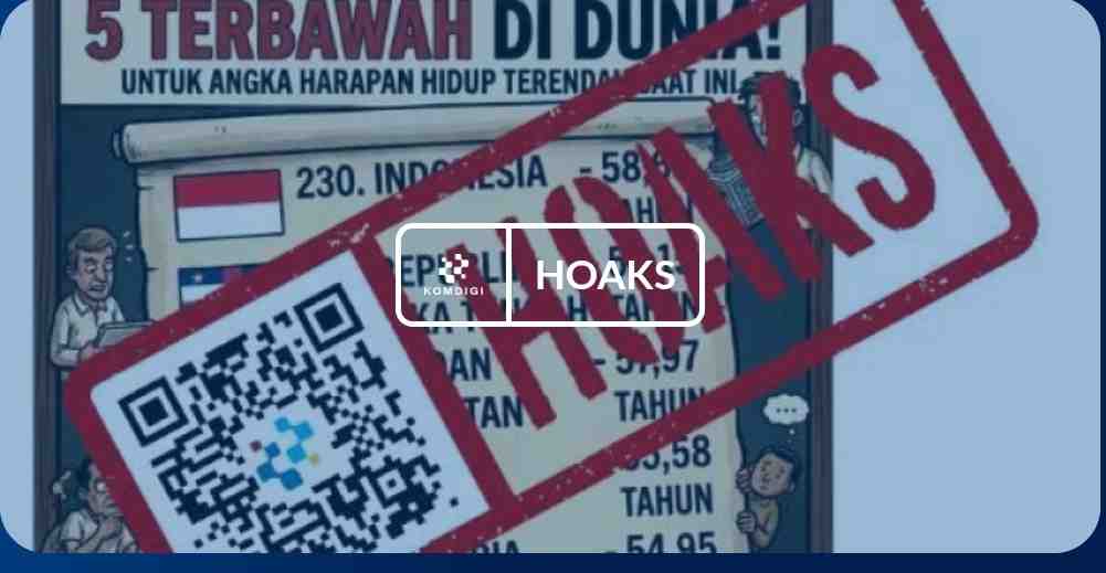 [HOAKS] Angka Harapan Hidup di Indonesia Masuk Peringkat 5 Terbawah Menurut Survey PBB