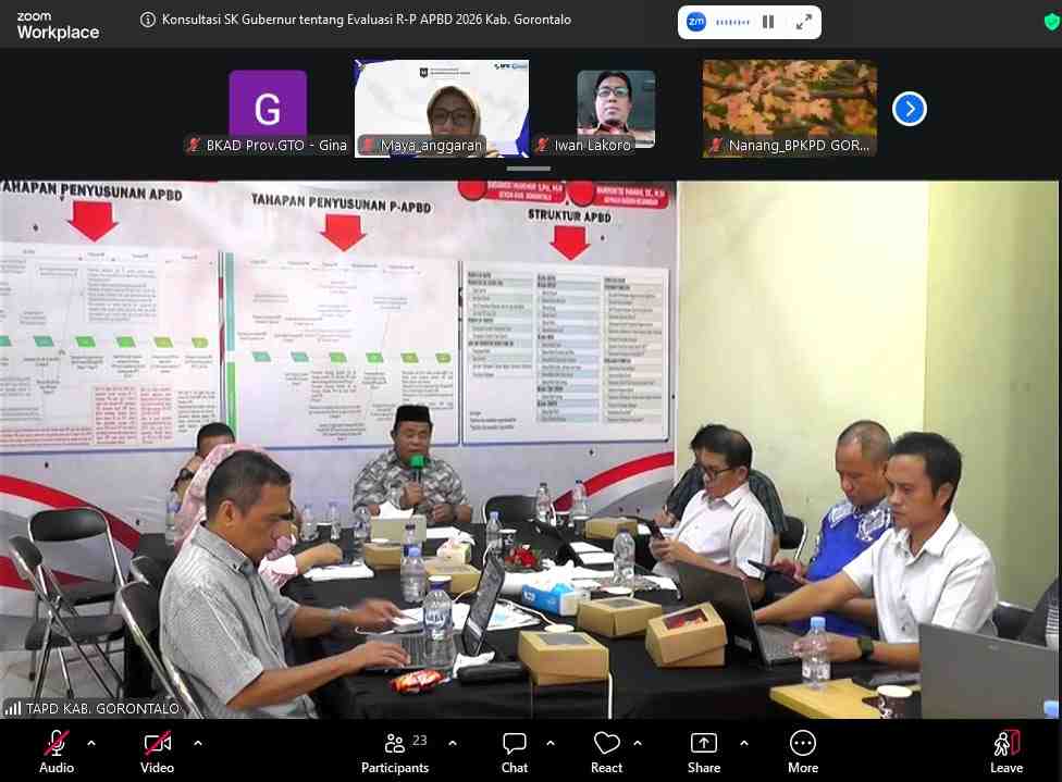 Pemprov Gorontalo Konsultasikan Evaluasi Rancangan Perubahan APBD