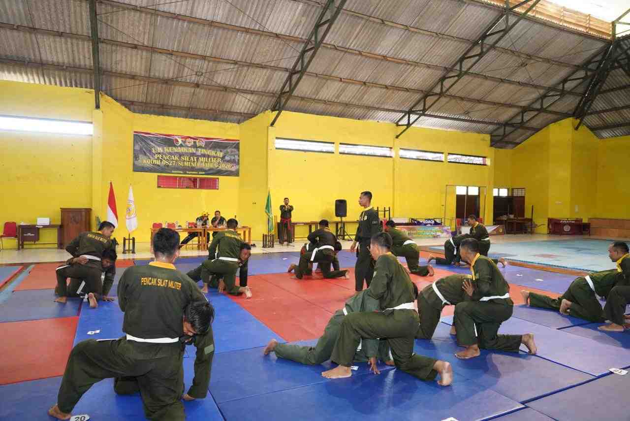 249 Prajurit Kodim Sumenep Uji Kenaikan Tingkat Pencak Silat