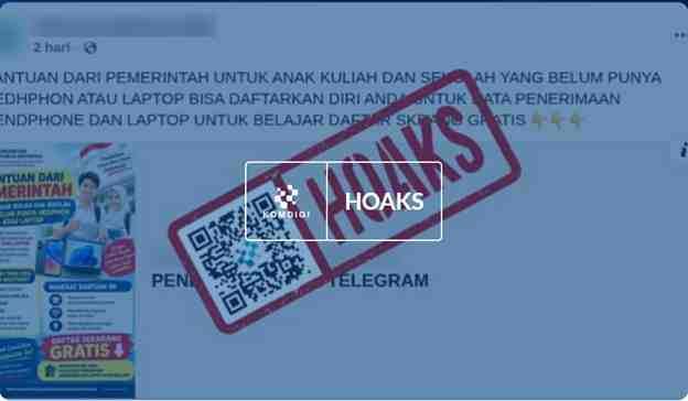 [HOAKS] Tautan Bantuan Laptop dan Ponsel untuk Mahasiswa