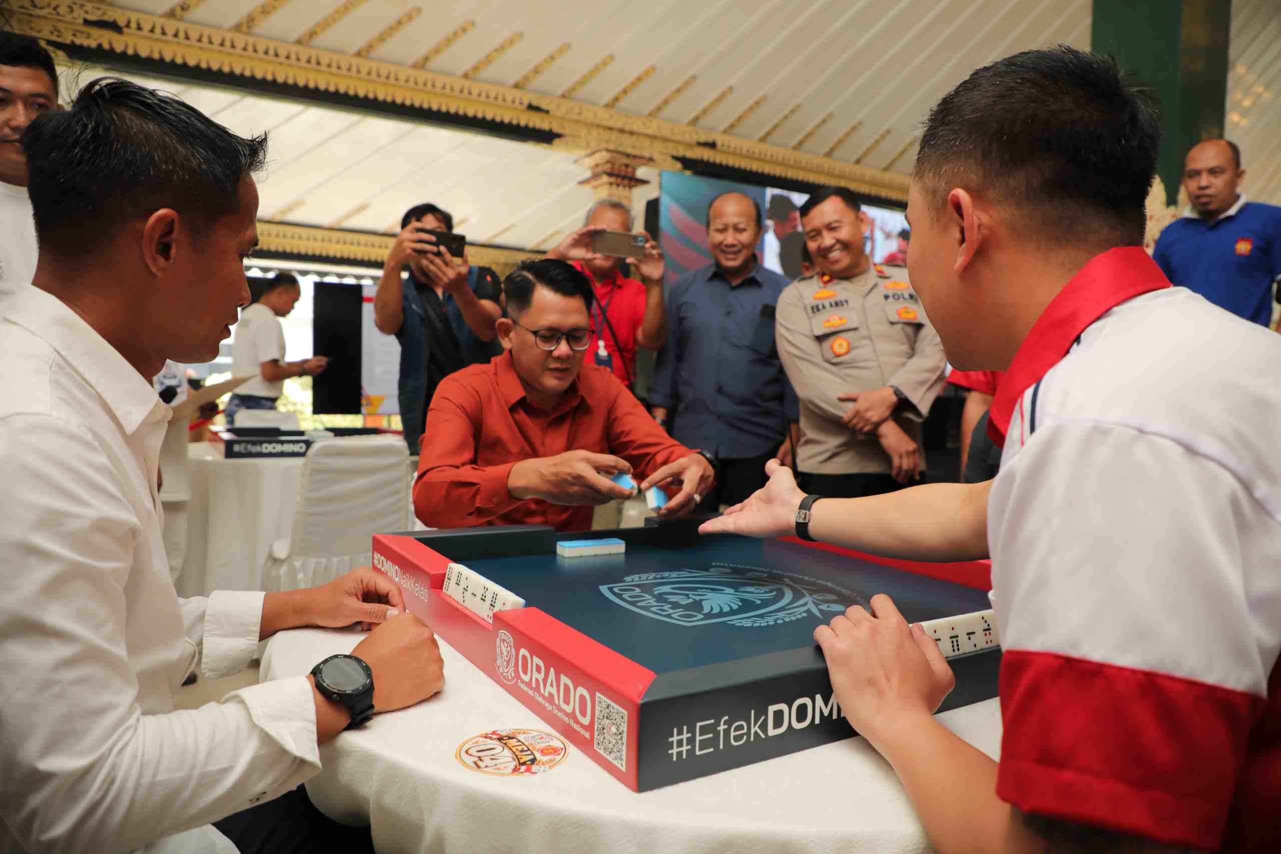 Semarakkan HUT ke-81 TNI, Ratusan Peserta Adu Strategi di Kejuaraan Domino Sleman