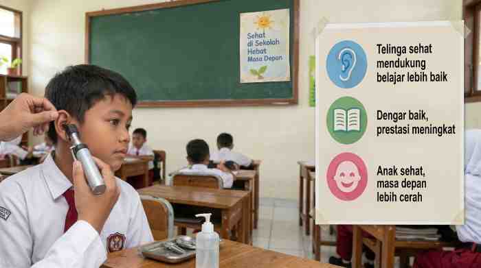 Serumen Impaksi Masuk Lima Besar Temuan dalam CKG Sekolah