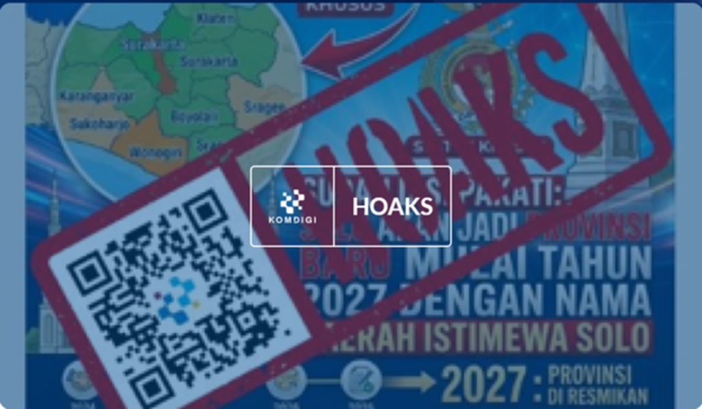 [HOAKS] Solo Bakal Jadi Provinsi di Tahun 2027