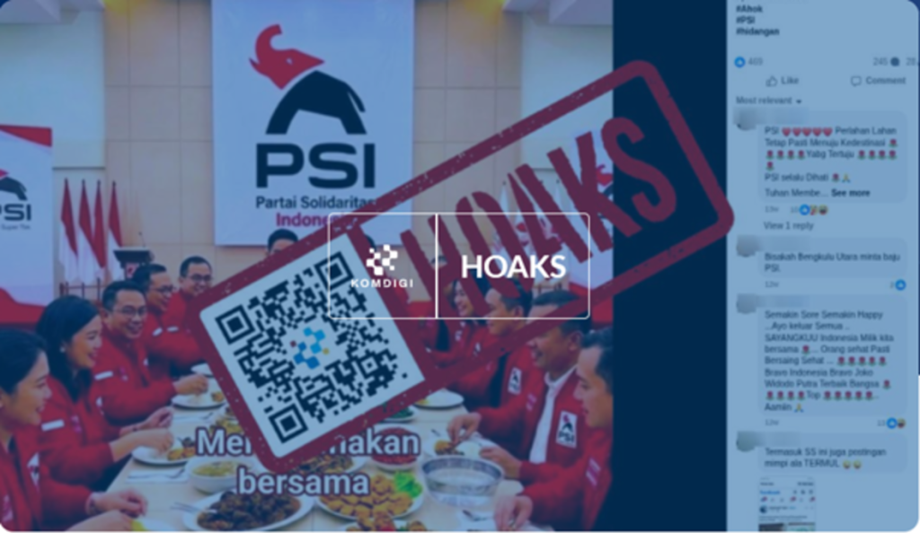 [HOAKS] Foto Ahok Pindah Partai ke PSI