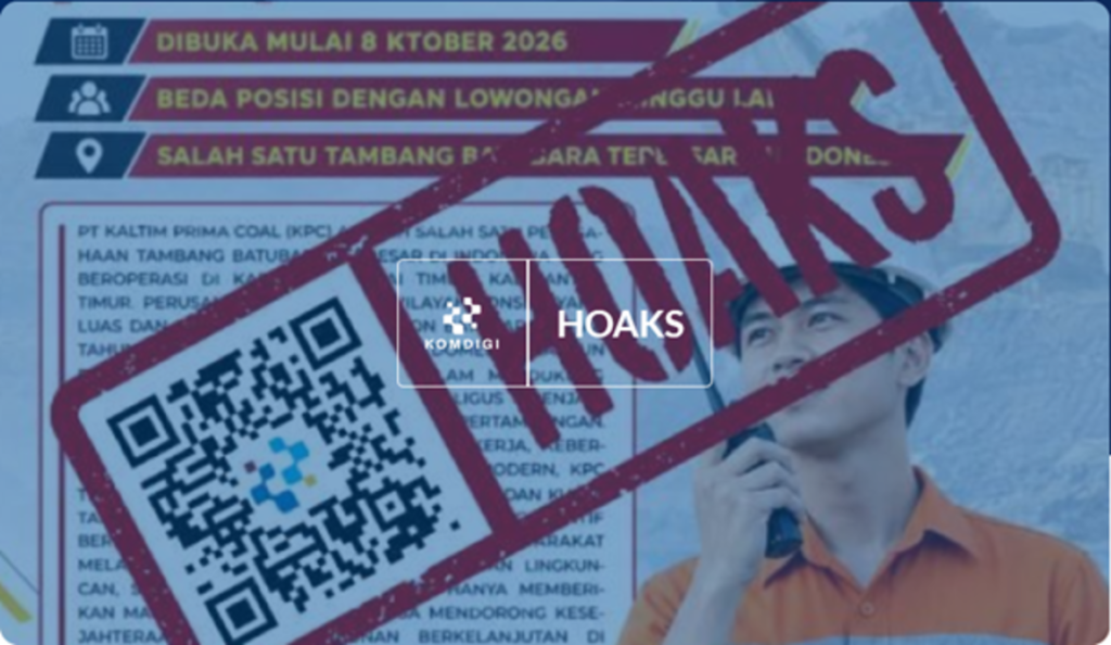 [HOAKS] Lowongan Kerja PT Kaltim Prima Coal