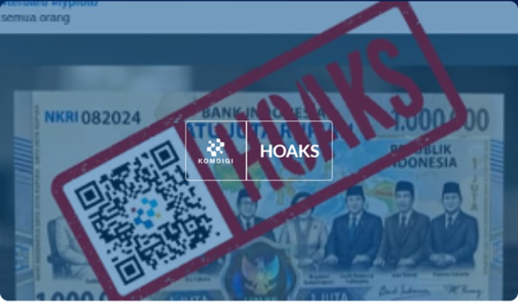 [HOAKS] Uang Kertas Pecahan Rp1 Juta Bergambar Delapan Presiden RI
