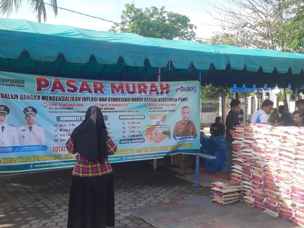 Kendalikan Inflasi, Pemko Banda Aceh Subsidi Paket Sembako Lewat Pasar Murah