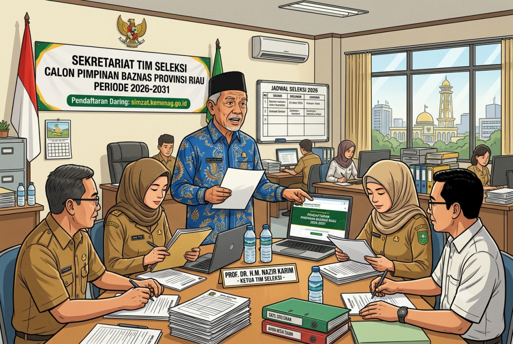 Sebanyak 10 Nama Lolos Seleksi Pimpinan Baznas Riau 2026–2031, Siapa Saja?