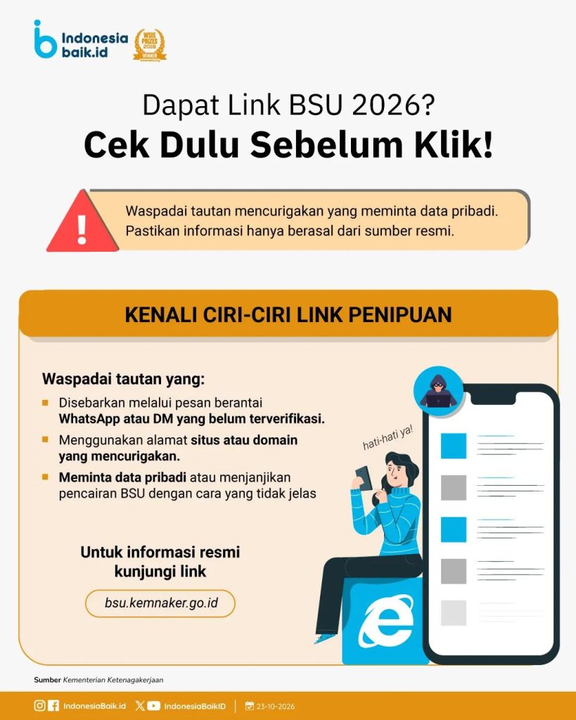 Dapat Link BSU 2026? Cek Dulu, Jangan Sampai Tertipu!