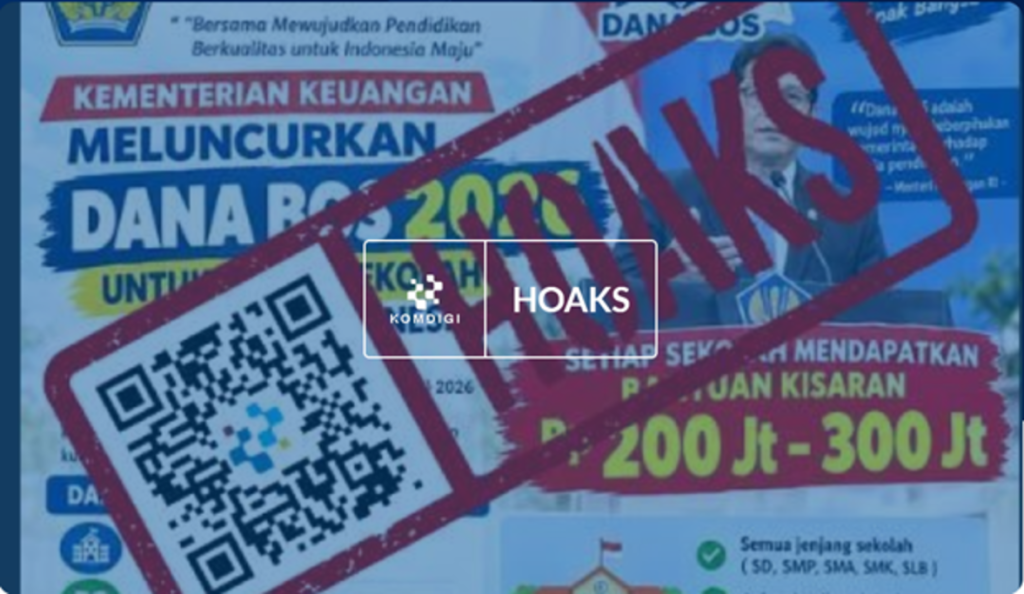 [HOAKS] Tautan Pendaftaran Dana BOS Tahun 2026