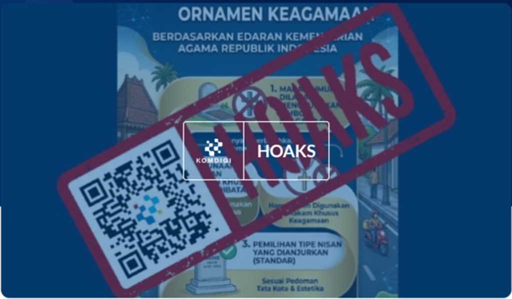 [HOAKS] Kemenag Larang Pemasangan Salib dan Ornamen Keagamaan Lainnya di Makam