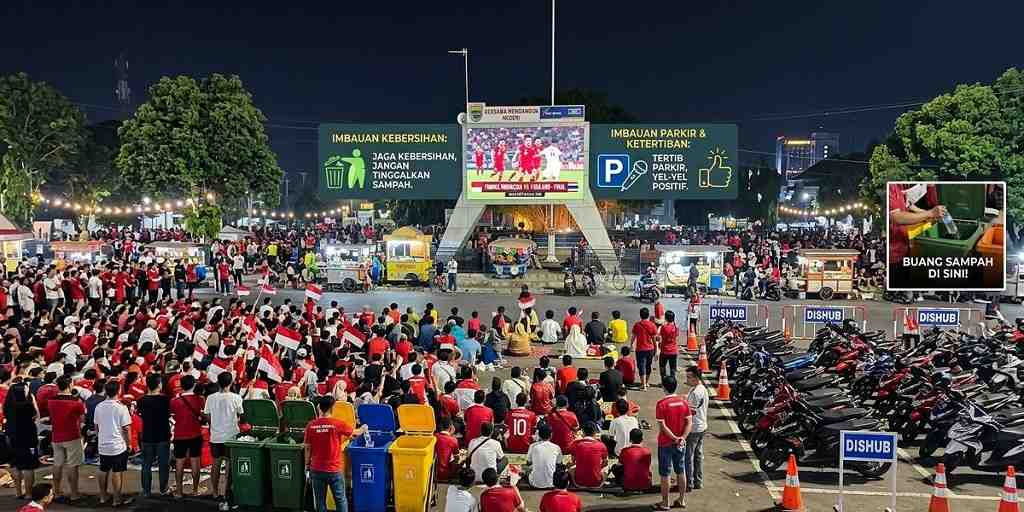 Nobar Final Timnas Indonesia di Batang, Warga Diimbau Tertib dan tidak Buang Sampah Sembarangan