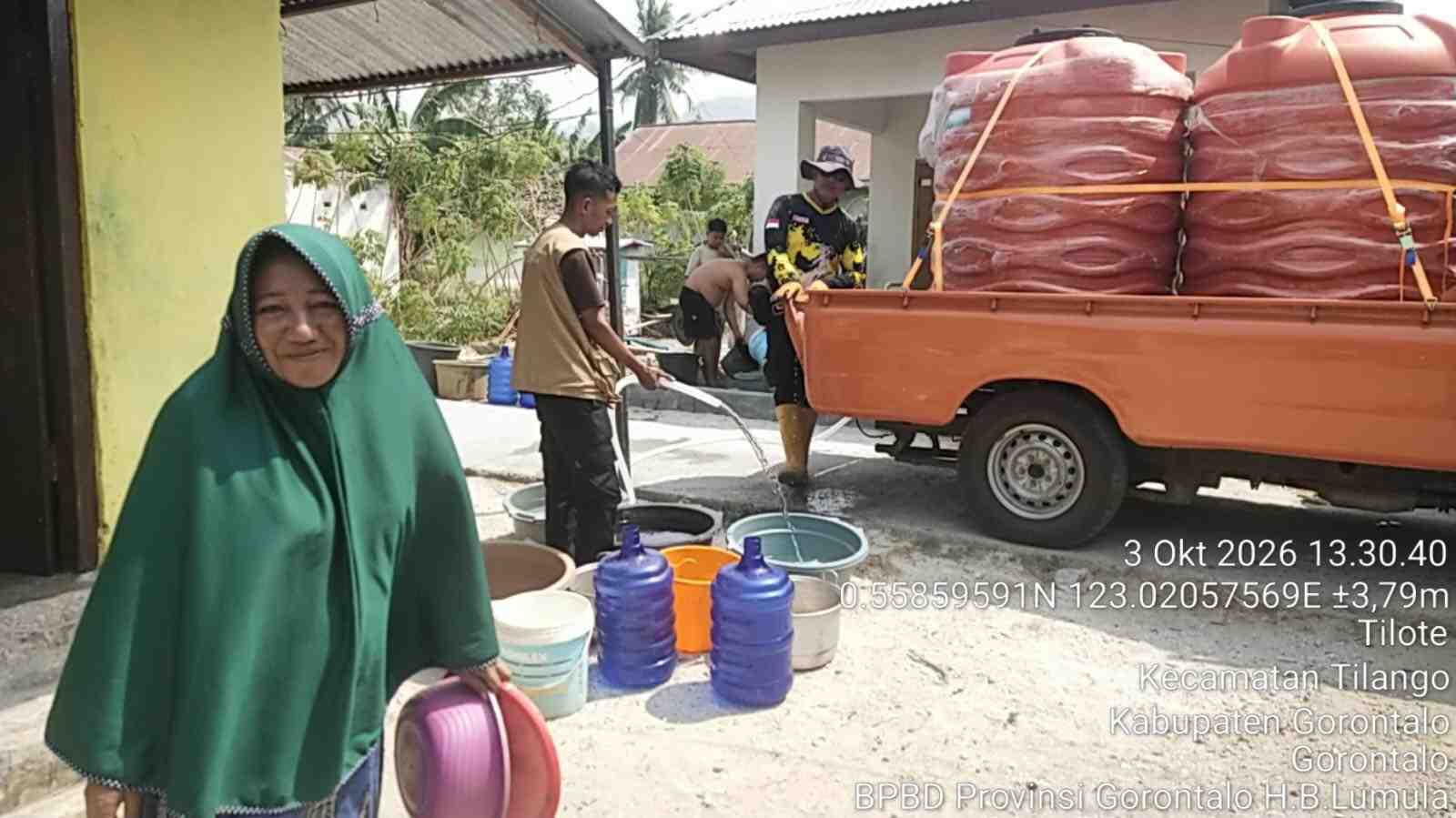 BPBD Gorontalo Pasok Air  untuk Warga Terdampak Kemarau 