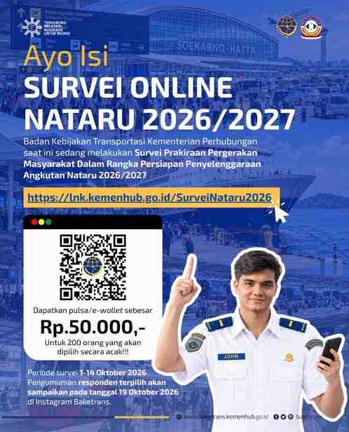 Baketrans Buka Survei Prakiraan Pergerakan Masyarakat Nataru 2026/2027