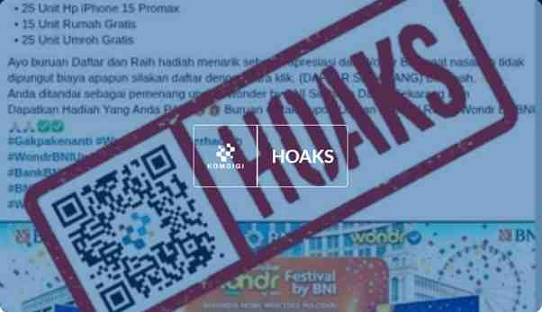 [HOAKS] Tautan Undian Berhadiah Wondr BNI