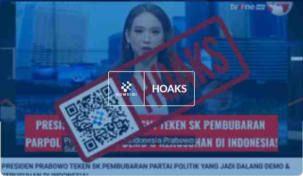 [HOAKS] Presiden Prabowo Teken SK Pembubaran Partai Politik